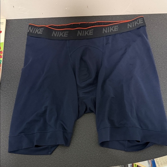 Nike Men's Dark Blue Boxer Briefs with Black Waistband - Picture 1 of 2